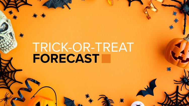 Children trick-or-treating in Toledo on Halloween night
